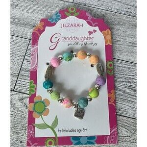JilZarah Granddaughter Bracelet Multicolor Pastel Beads Age 6+